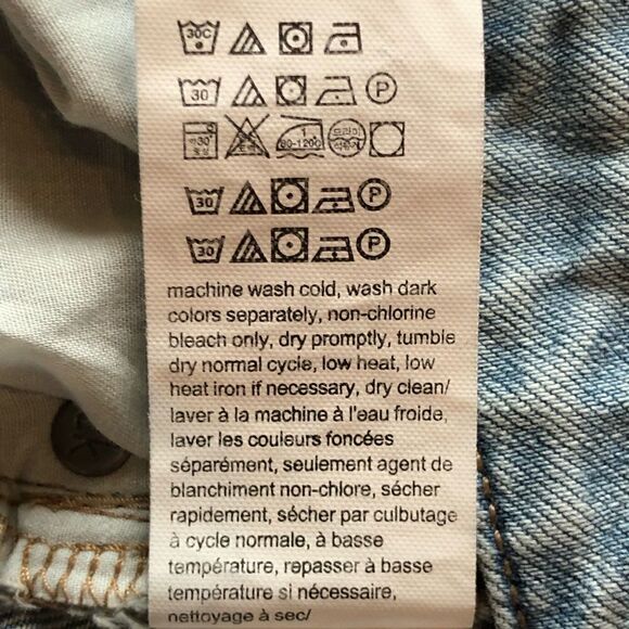 Calvin Klein Jean Shorts Cut Off faded blue Size 28 - Picture 6 of 10